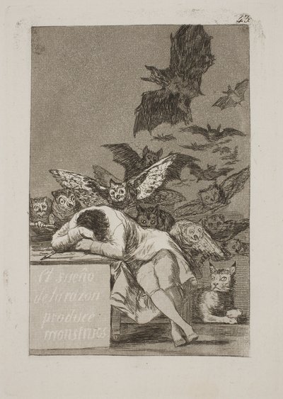 Az értelem álma szörnyeket szül alkotó: Francisco de Goya