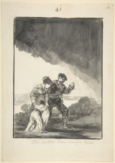Isten mentsen meg minket egy ilyen keserű sorstól, 1816-20 körül (ecset indiai tintával és szürke mosás és kaparás) alkotó: Francisco de Goya