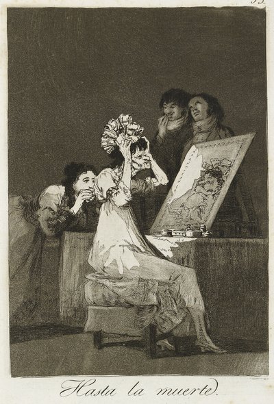 Hasta la muerte, 1799 (metszet, száraztű és aquatinta) alkotó: Francisco de Goya