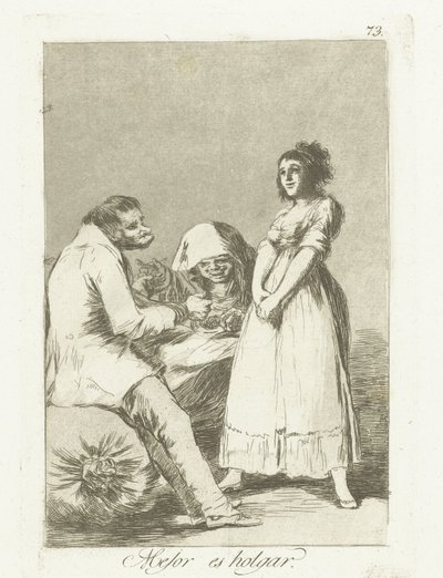Jobb lustának lenni Mejor es holgar (cím a tárgyon) Los Caprichos (sorozat címe) alkotó: Francisco de Goya