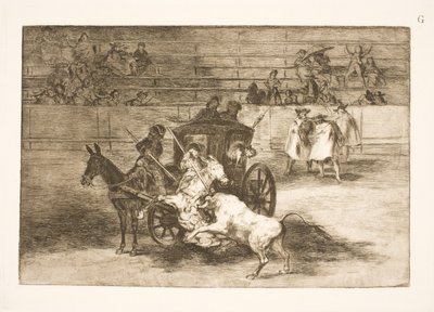 Csata két szamár által húzott lovas kocsiról alkotó: Francisco de Goya