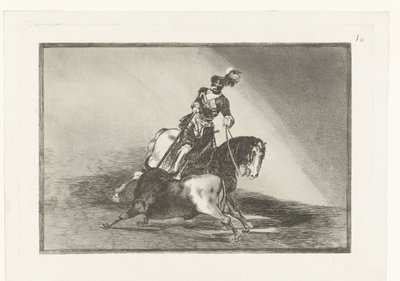 V. Károly császár bikával harcol Carlos V. lanceando un toro en la plaza de Valladolid Bikaviadal (sorozat címe) La Tauromaquia (sorozat címe) alkotó: Francisco de Goya