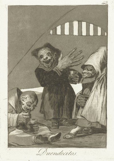 kobolds kis manók Los Caprichos (sorozat címe) alkotó: Francisco de Goya