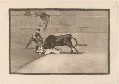 Pepe Illo szerencsétlen halála a Plaza de Madridban (Pepe Illo balszerencsés halála a madridi ringben) alkotó: Francisco de Goya