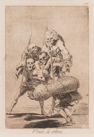 Gúnyos bikaviadal, 18. század vége – 19. század eleje (nyomtatás) alkotó: Francisco de Goya
