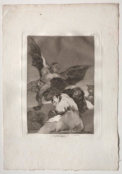 Ochenta Caprichos: Mesehordozók – Szélrohamok, 1793-1798. alkotó: Francisco de Goya