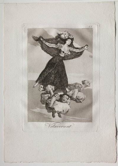 Ochenta Caprichos: Volaverunt, 1793-1798. alkotó: Francisco de Goya