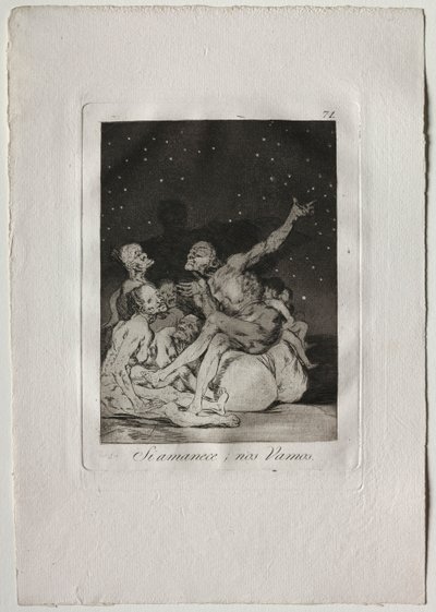 Ochenta Caprichos: Ha kiszakad a nap, elmenünk, 1793-1798. alkotó: Francisco de Goya