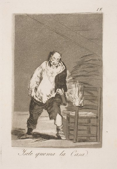 És felgyújtják a házát alkotó: Francisco de Goya