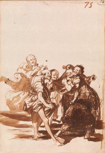 Öregek énekelnek és táncolnak alkotó: Francisco de Goya