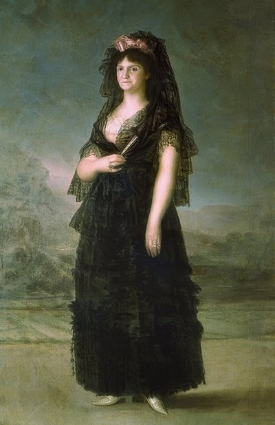 Maria Lusia mantillás portréja. 1799 alkotó: Francisco de Goya