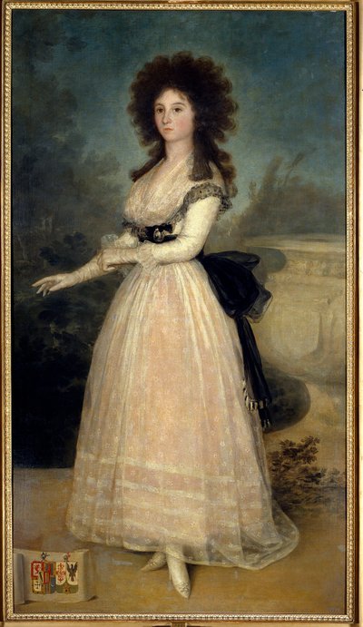 Portré Dona Tadea lábánál Arias de Enriquez Francisco de Goya (1746-1828) festménye (Ec. Esp) 18. századi Madrid. Musee Du Prado – Dona Tadea Arias de Enriquez teljes alakos portréja. Francisco de Goya (1746-1828) festménye (spanyol iskola) 18. alkotó: Francisco de Goya