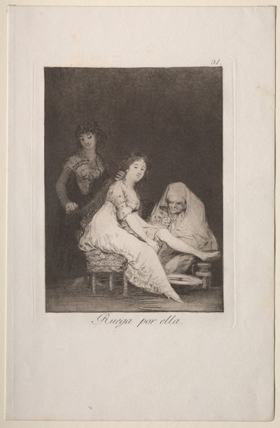Caprichos: Imádkozik érte alkotó: Francisco de Goya