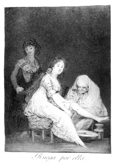 Imádkozik érte, 1799 alkotó: Francisco de Goya