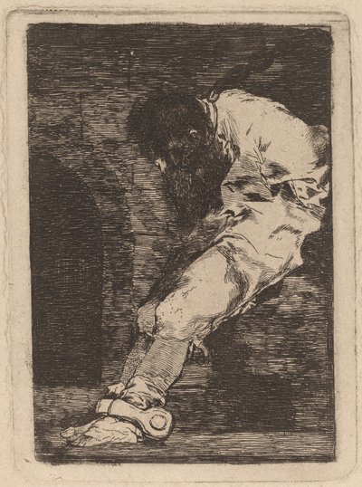 Ha bűnöző, mi van? muera presto (Ha bűnös, hadd haljon meg gyorsan) alkotó: Francisco de Goya