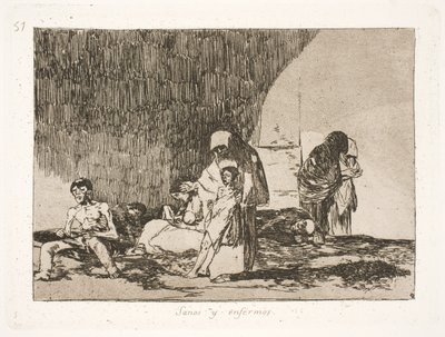 Egészséges és beteg (57) alkotó: Francisco de Goya