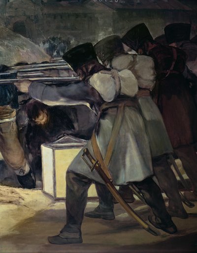 1808. május 3., Madrid, a gyalogosok részlete, 1814 olaj, vászon alkotó: Francisco de Goya