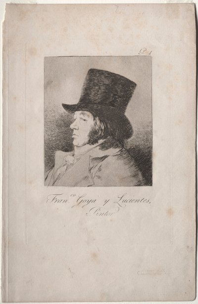 A Caprichos: Goya portréja. alkotó: Francisco de Goya
