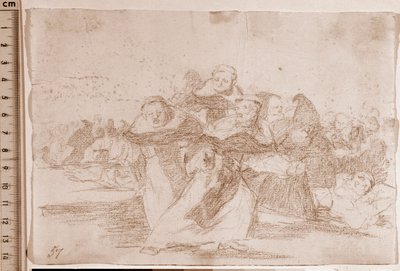 A háború katasztrófái: Minden össze van keverve (előkészítő rajz alkotó: Francisco de Goya