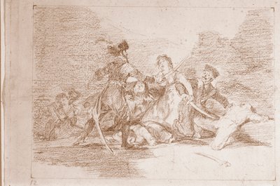 A háború katasztrófái: Már túl késő (Előkészületi rajz alkotó: Francisco de Goya