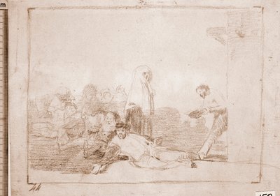 A háború katasztrófái: Felesleges kiabálni (előkészítő rajz alkotó: Francisco de Goya