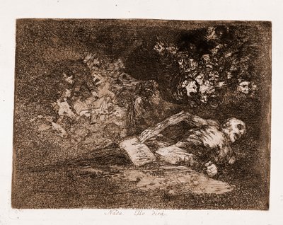 The Disasters of War: Semmi, ezt fogja mondani (rézkarc az előkészítő rajzból alkotó: Francisco de Goya
