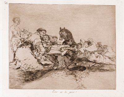 The Disasters of War: Ez a legrosszabb (rézkarc az előkészítő rajzból alkotó: Francisco de Goya