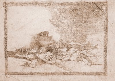 A háború katasztrófái: Ezért születtél (előkészítő rajz alkotó: Francisco de Goya
