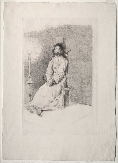 A Garroted Man alkotó: Francisco de Goya