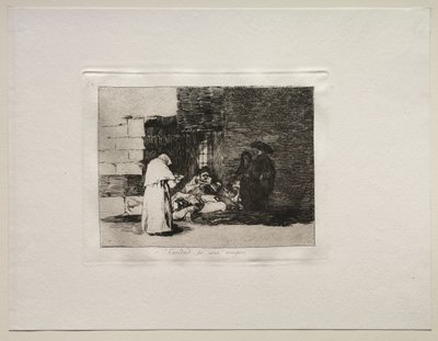 A háború borzalmai: Női jótékonysági szervezet. alkotó: Francisco de Goya