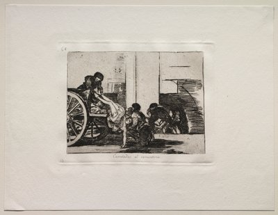 A háború borzalmai: szekerek a temetőbe alkotó: Francisco de Goya