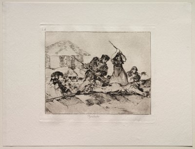 A háború borzalmai: Rabble. alkotó: Francisco de Goya