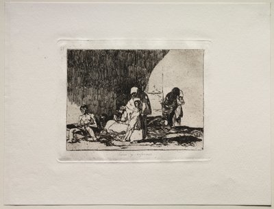 A háború borzalmai: egészségesek és betegek alkotó: Francisco de Goya
