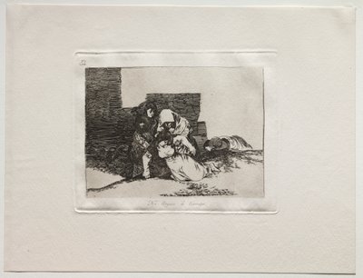 A háború borzalmai: nem érkeznek meg időben alkotó: Francisco de Goya
