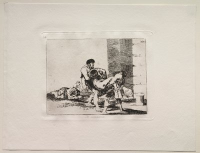 A háború borzalmai: A temetőbe. alkotó: Francisco de Goya