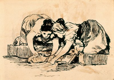 Mosók, 18. század vége – 19. század eleje (rajz) alkotó: Francisco de Goya