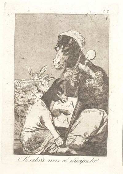 A diák többet tud, mint a tanár? alkotó: Francisco de Goya