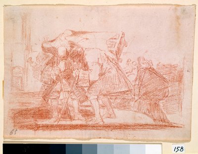 War Destres: „” Ez nem kevesebb”” Antiklerikális nyomat a szent ikonok kultuszáról. Francisco de Goya y Lucientes (1746-1828) előkészületi rajza vörös ceruzával maratáshoz. 1810-1812. Madrid. Prado Múzeum alkotó: Francisco de Goya