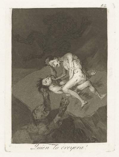 Wie volt da gedacht! Ki hinné el! (cím a tárgyon) A szeszélyek (sorozat címe) alkotó: Francisco de Goya