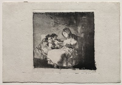 Nő olvas két gyereknek alkotó: Francisco de Goya