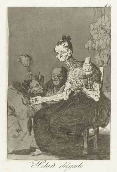 Jól pörögnek Hilan Delgado (cím az objektumon) Los Caprichos (sorozat címe) alkotó: Francisco de Goya