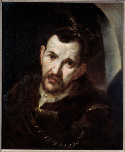 Cacique fogoly Az indián törzsvezér portréja. Francisco de Zurbaran (1598-1664) festménye, 17. századi Metz, Szépművészeti Múzeum alkotó: Francisco de Zurbaran