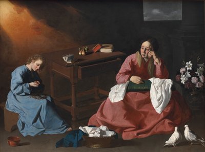 Krisztus és a Szűz a názáreti házban, c. 1640. alkotó: Francisco de Zurbaran