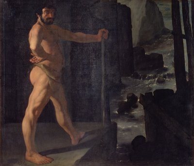 Herkules megváltoztatja az Alpheus folyó folyását alkotó: Francisco de Zurbaran