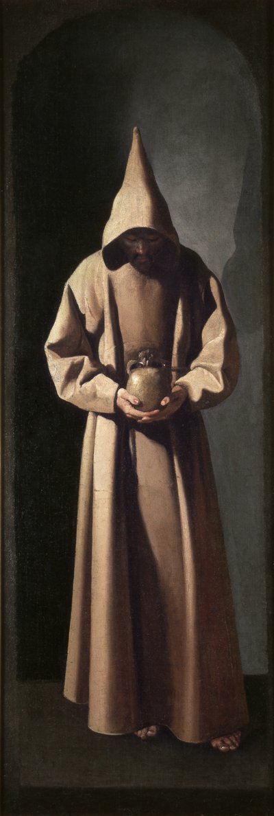 Szent Ferenc egy koponyát szemlélve, 1635 körül (olaj, vászon) alkotó: Francisco de Zurbaran