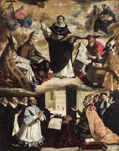 Aquinói Szent Tamás apoteózisa, 1631 körül. alkotó: Francisco de Zurbaran