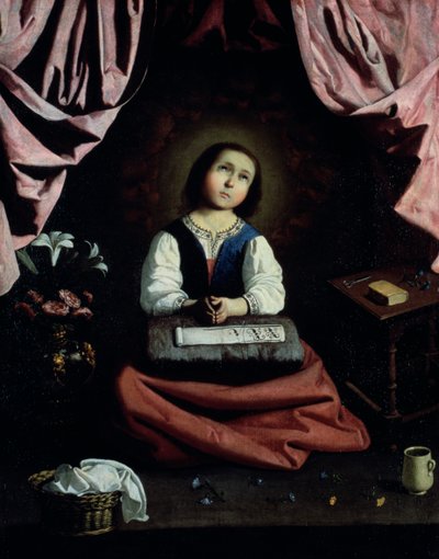 Az ifjú szűz, c1632-33 alkotó: Francisco de Zurbaran