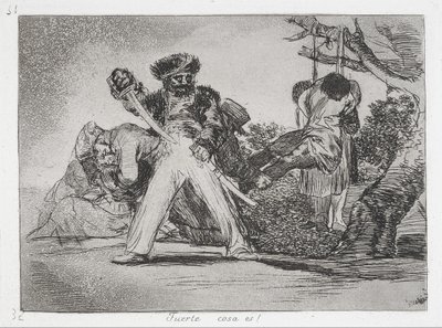 Ez túl sok! (Erős!) A háború katasztrófái című sorozatból (Los Desastres de la Guerra ... alkotó: Francisco de Goya