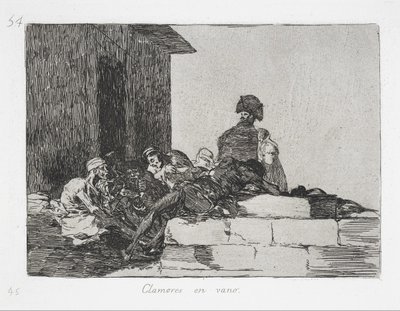 Hiú sirató a háború katasztrófái sorozatból alkotó: Francisco de Goya