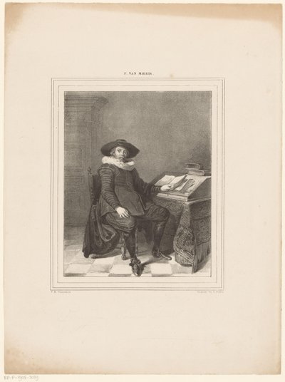 Ismeretlen férfi portréja alkotó: Franciscus Bernardus Waanders